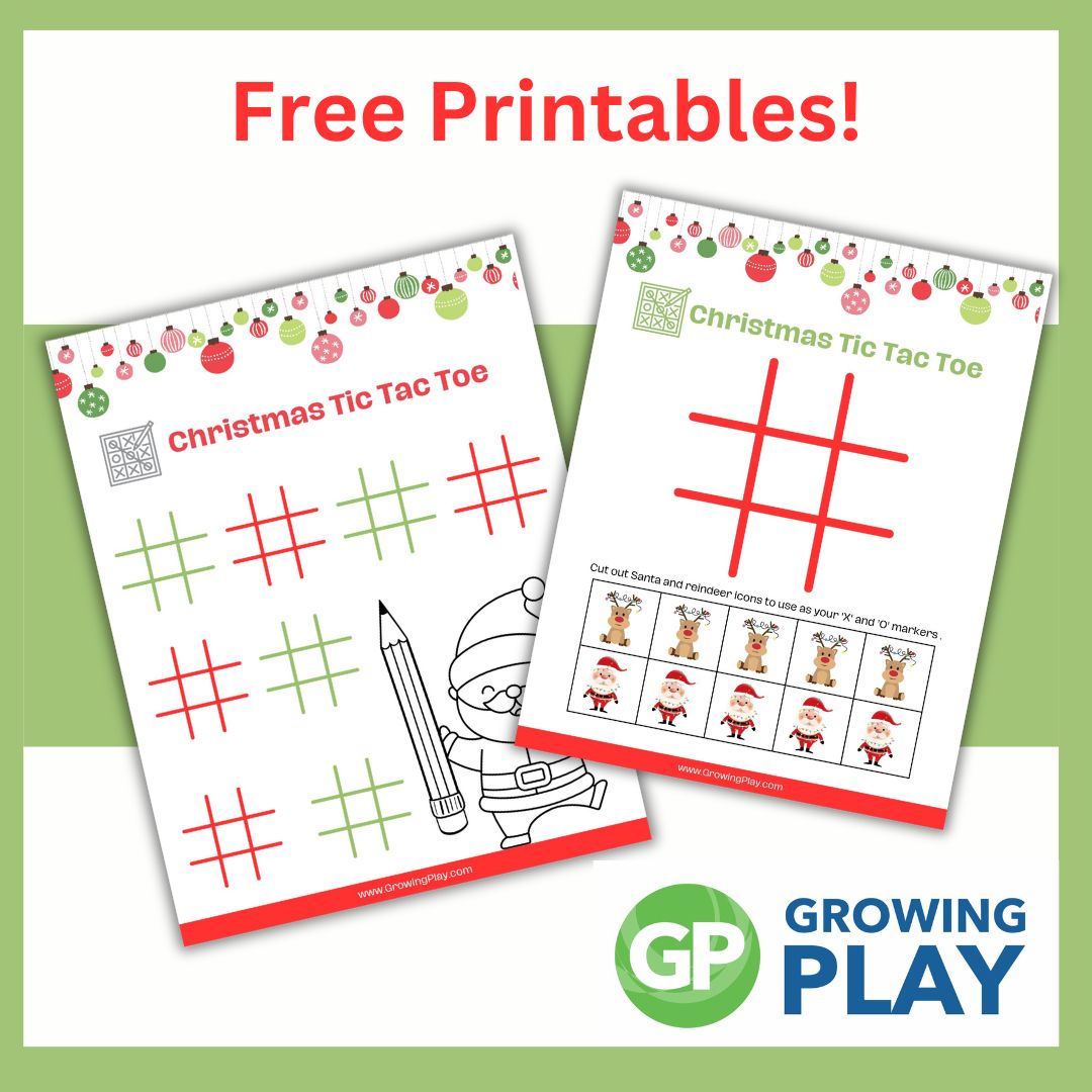 Printable Christmas Tic Tac Toe Game For Holiday Growing Play