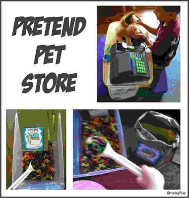 Playing Pretend Pet Store