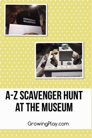 A to Z Scavenger Hunt at Museum