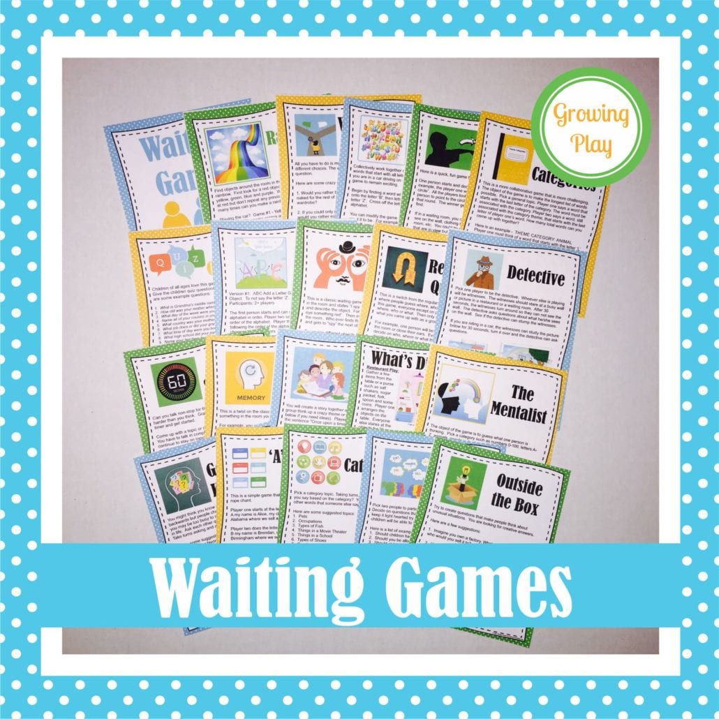 Waiting Games - Encourage Self Regulation and Creativity