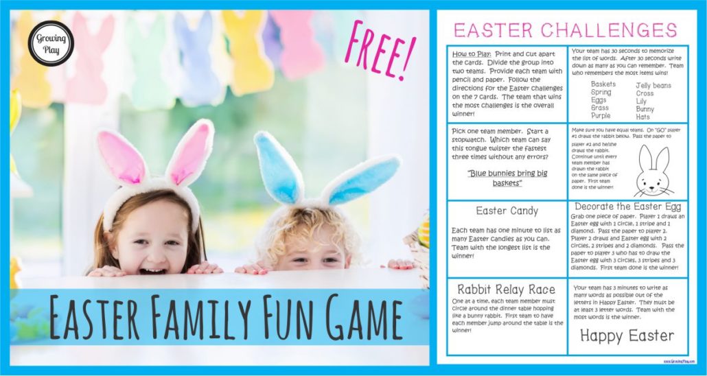 Easter Challenges Family Fun Game