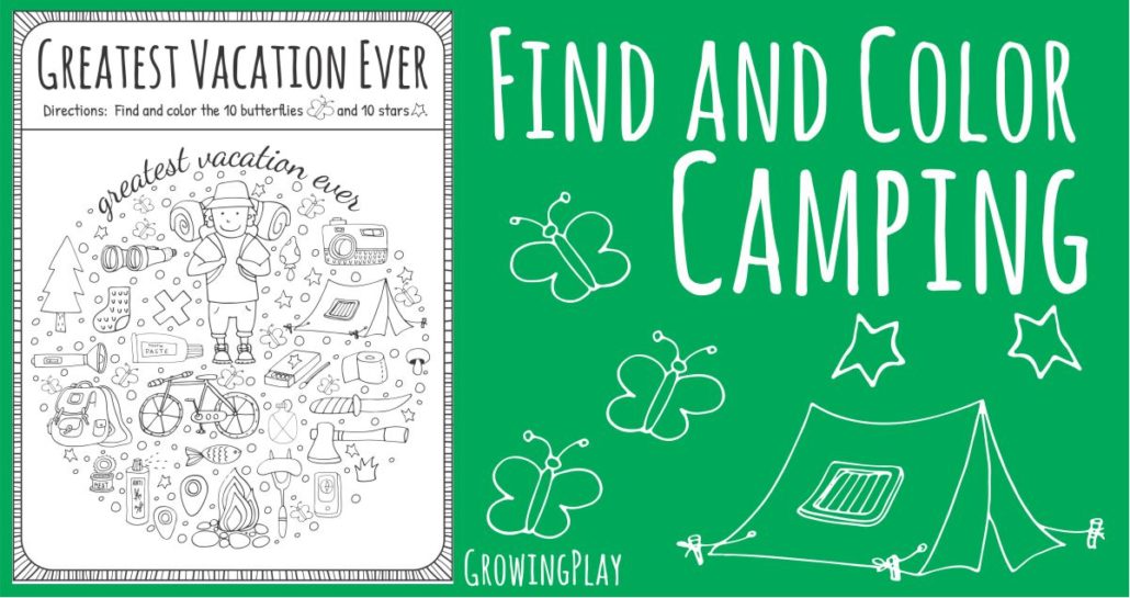 Camping Find and Color Freebie