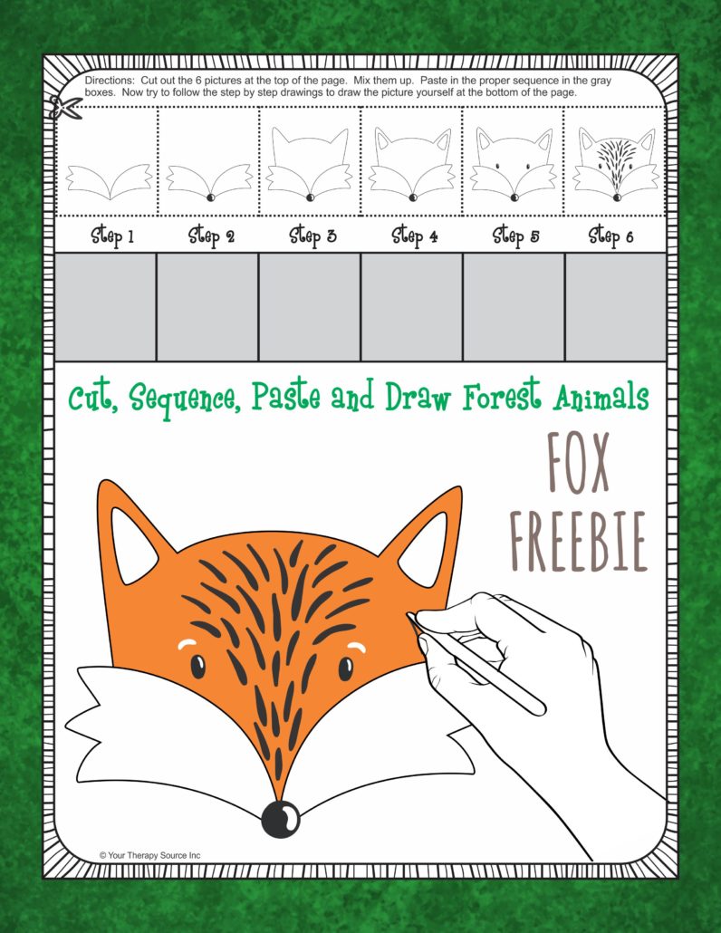 Cut Sequence Draw Forest Animal Freebie