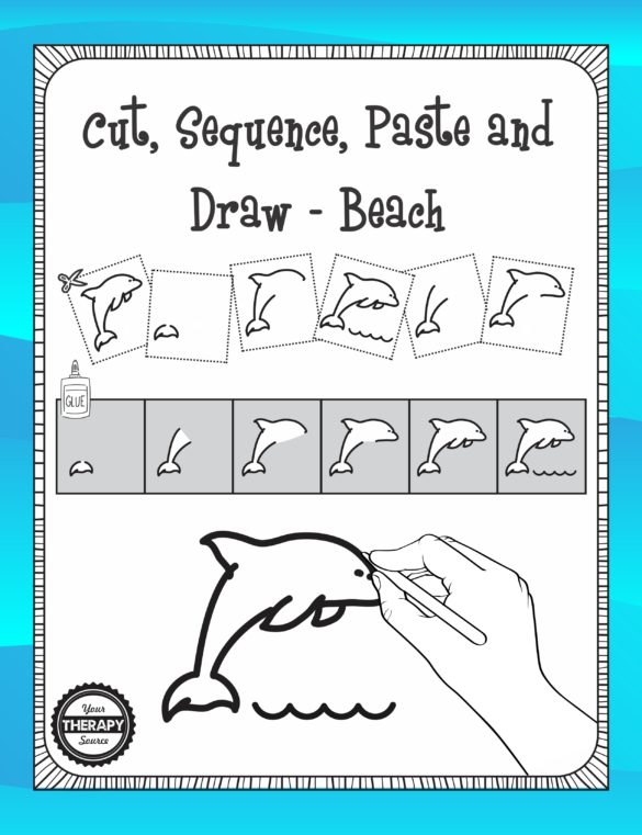 Cut, Sequence, Paste and Draw Beach Theme