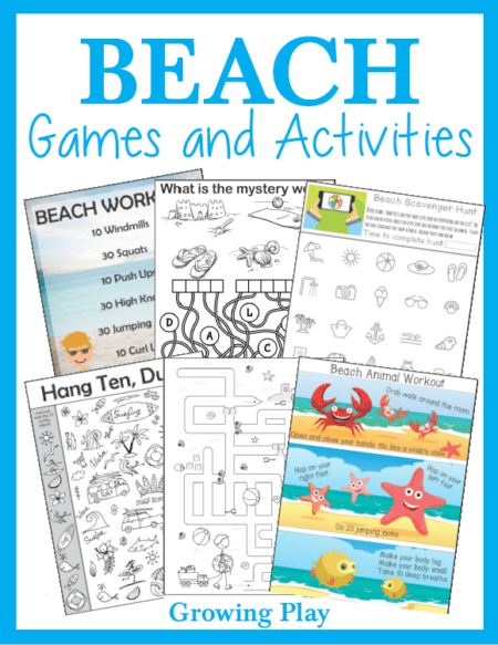 Puzzles, Mazes and More with a Beach Theme