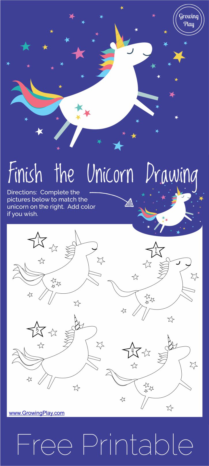 Finish the Unicorn Drawing