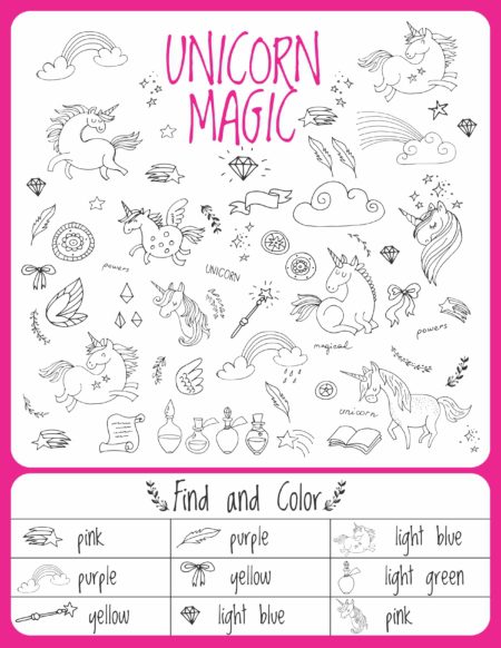 Unicorn Birthday Games Activities Puzzles - Image 2