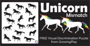 Unicorn Visual Discrimination Puzzle