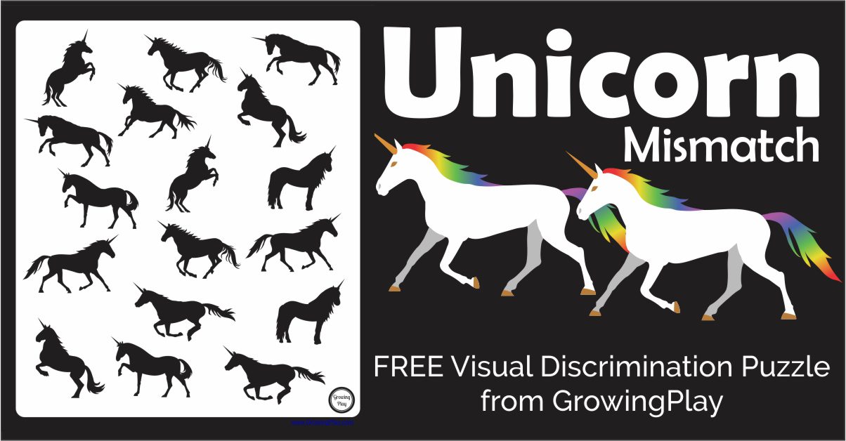 Unicorn Visual Discrimination Puzzle