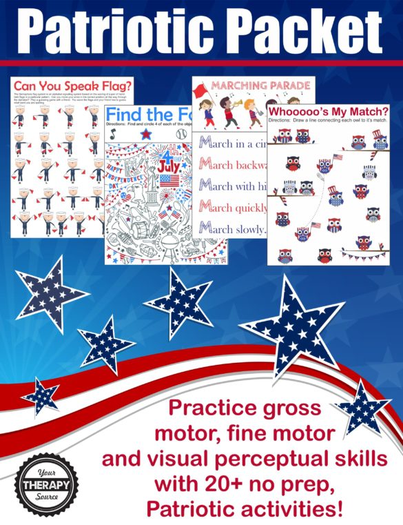 Patriotic Sensory Motor Packet