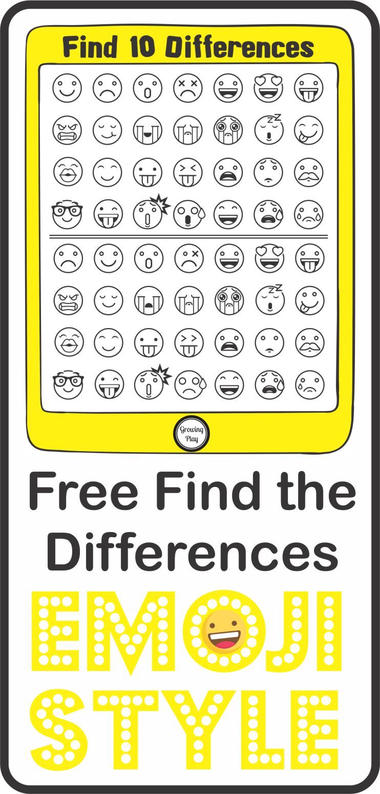 Find the Differences Emoji Style