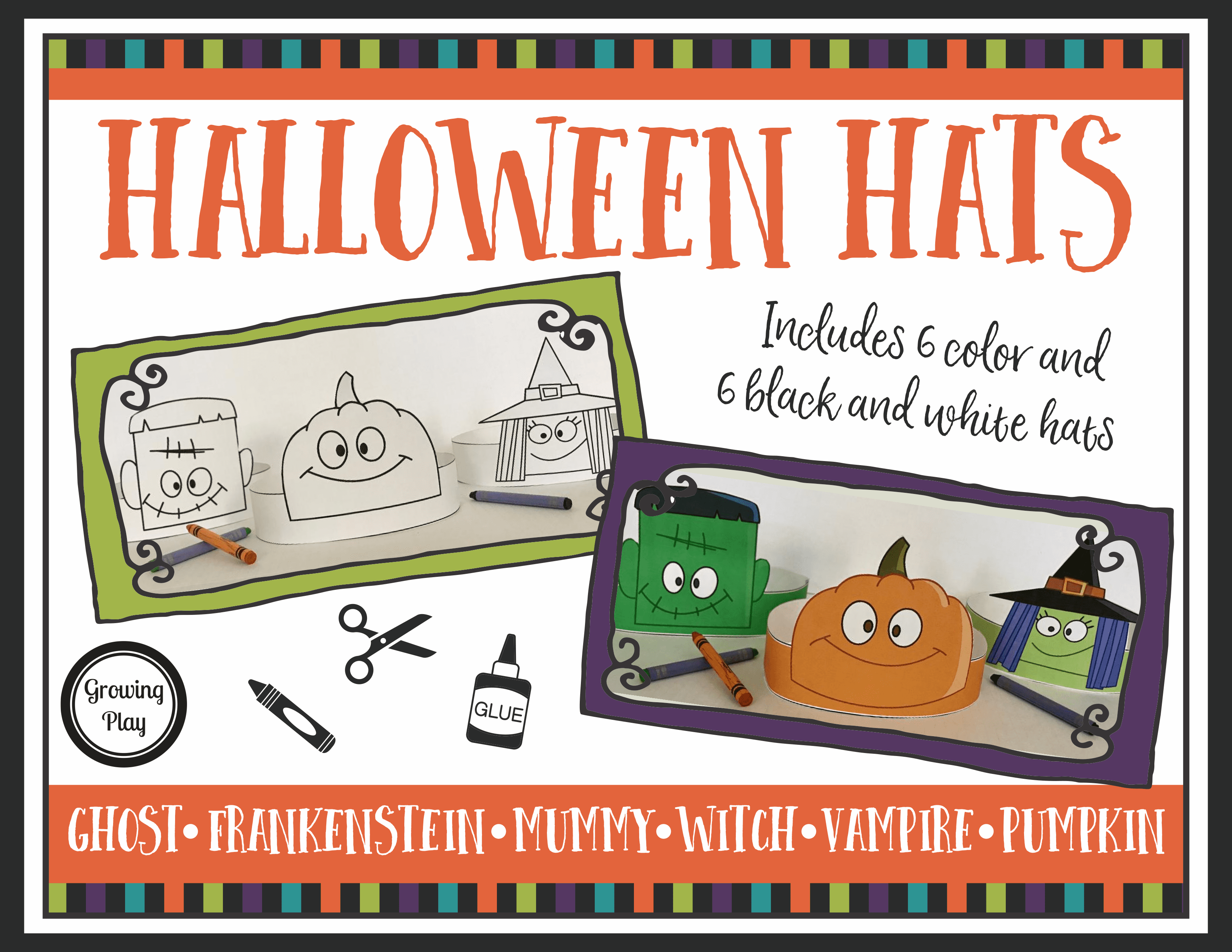 Halloween Hats from Growing Play