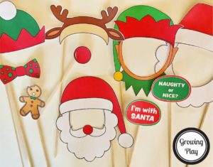 Christmas Photo Booth props from Growing Play