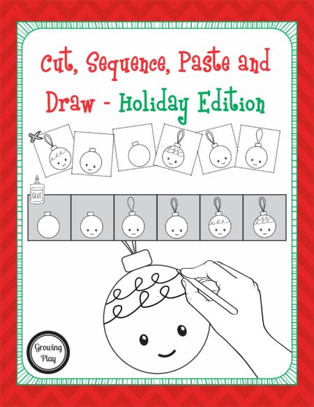 Cut, Sequence, Paste and Draw Holiday