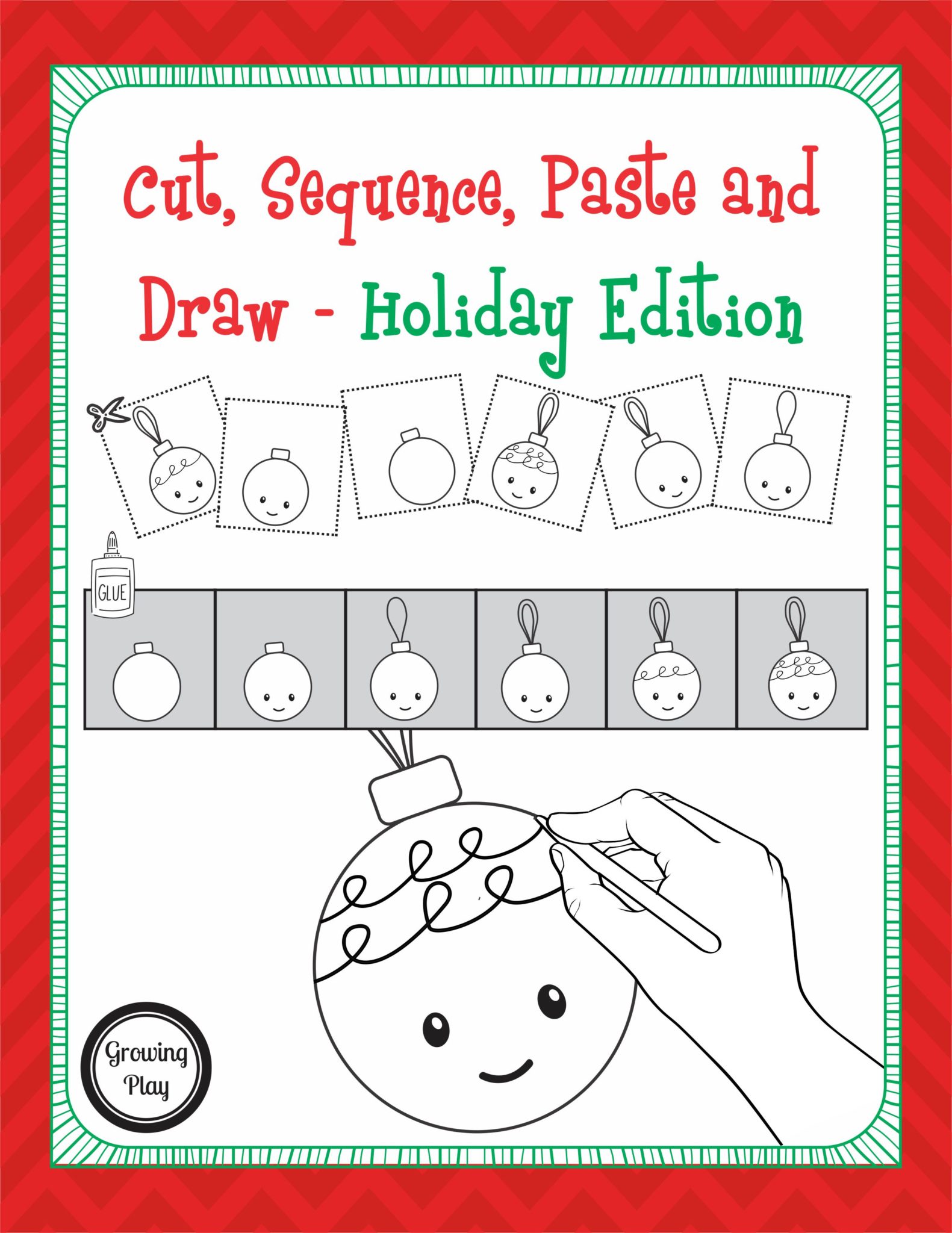 Cut, Sequence, Paste and Draw Holiday