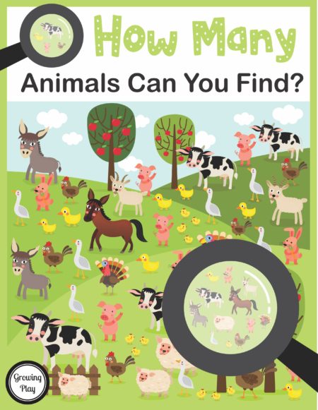 How Many Animals Can you Find Visual and Counting Game