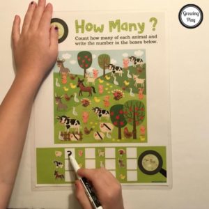 How Many Animals - Visual and Counting Game from GrowingPlay