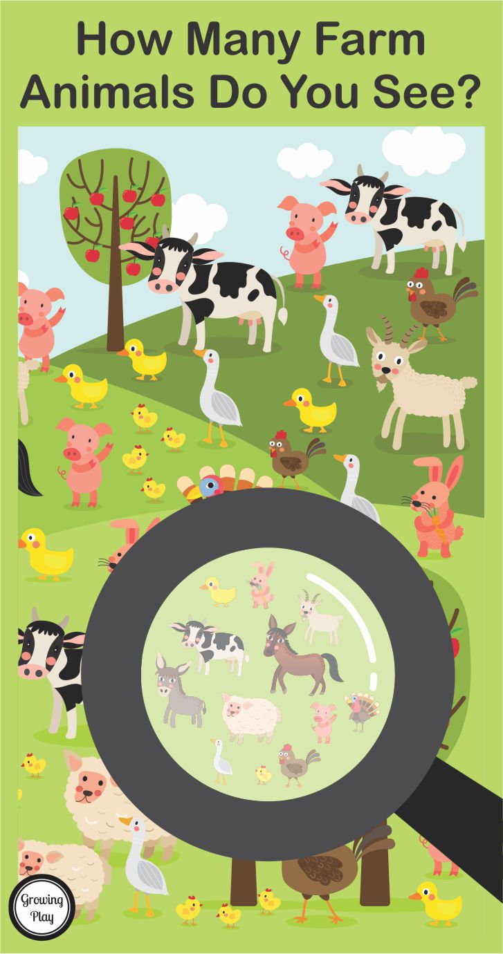 How Many Farm Animals from Growing Play