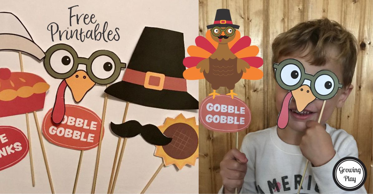 Thanksgiving Photo Booth Props from Growing Play