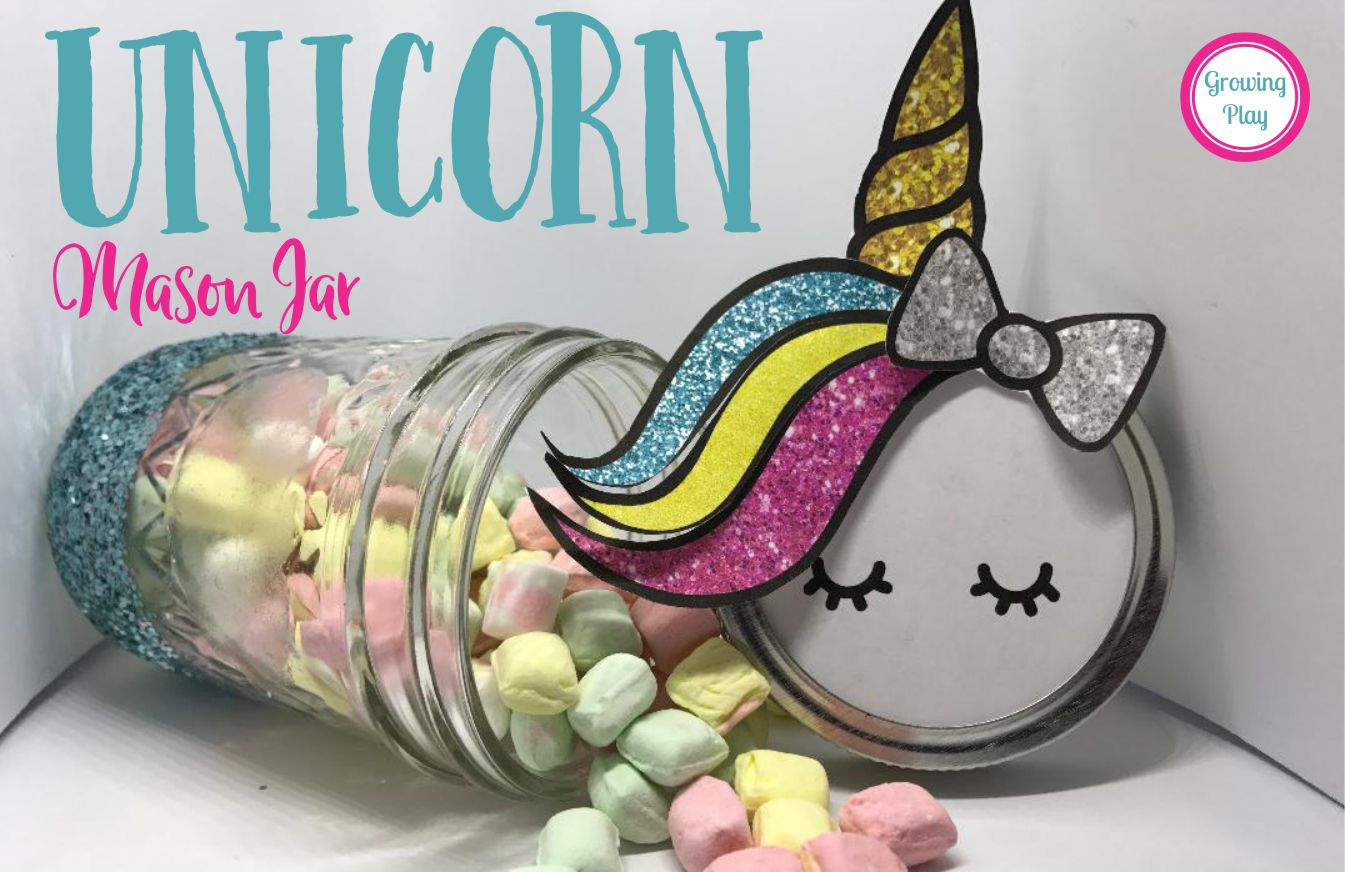 Unicorn Party Favor Printable - Unicorn Mason Jar