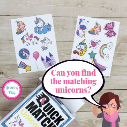 Unicorn Quick Match Card Game