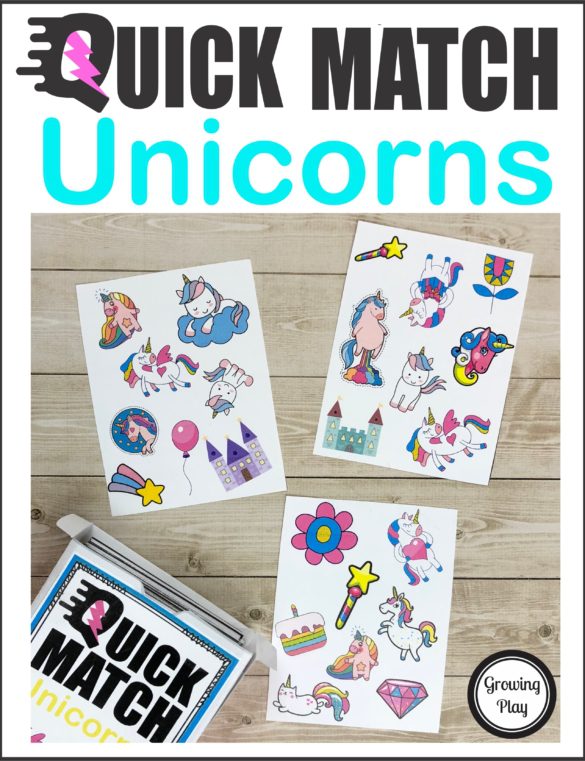 Unicorn Quick Match Card Game