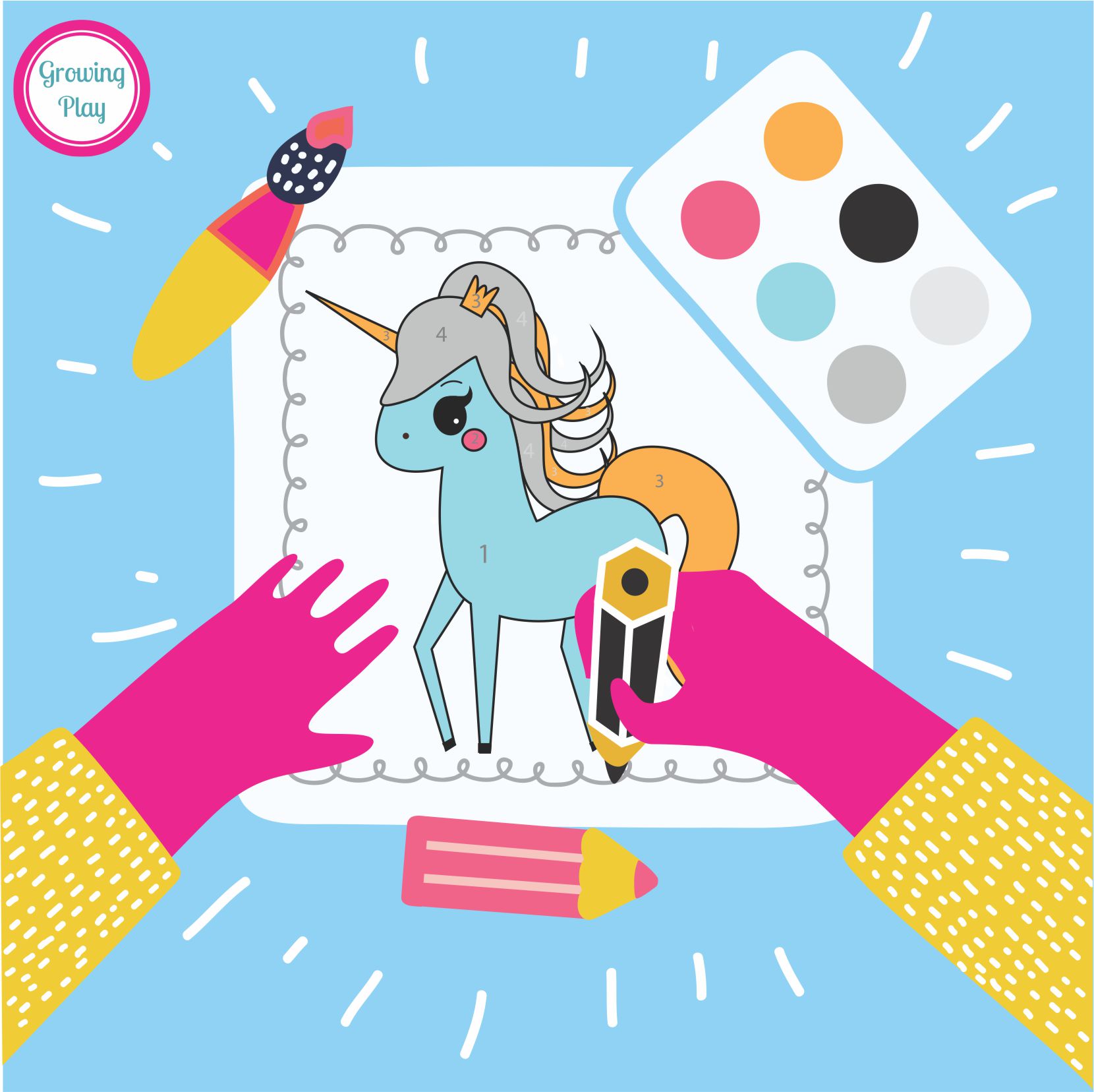 Unicorn Color By Number Freebie