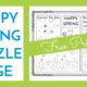 Happy Spring Puzzle Page - Free Printable