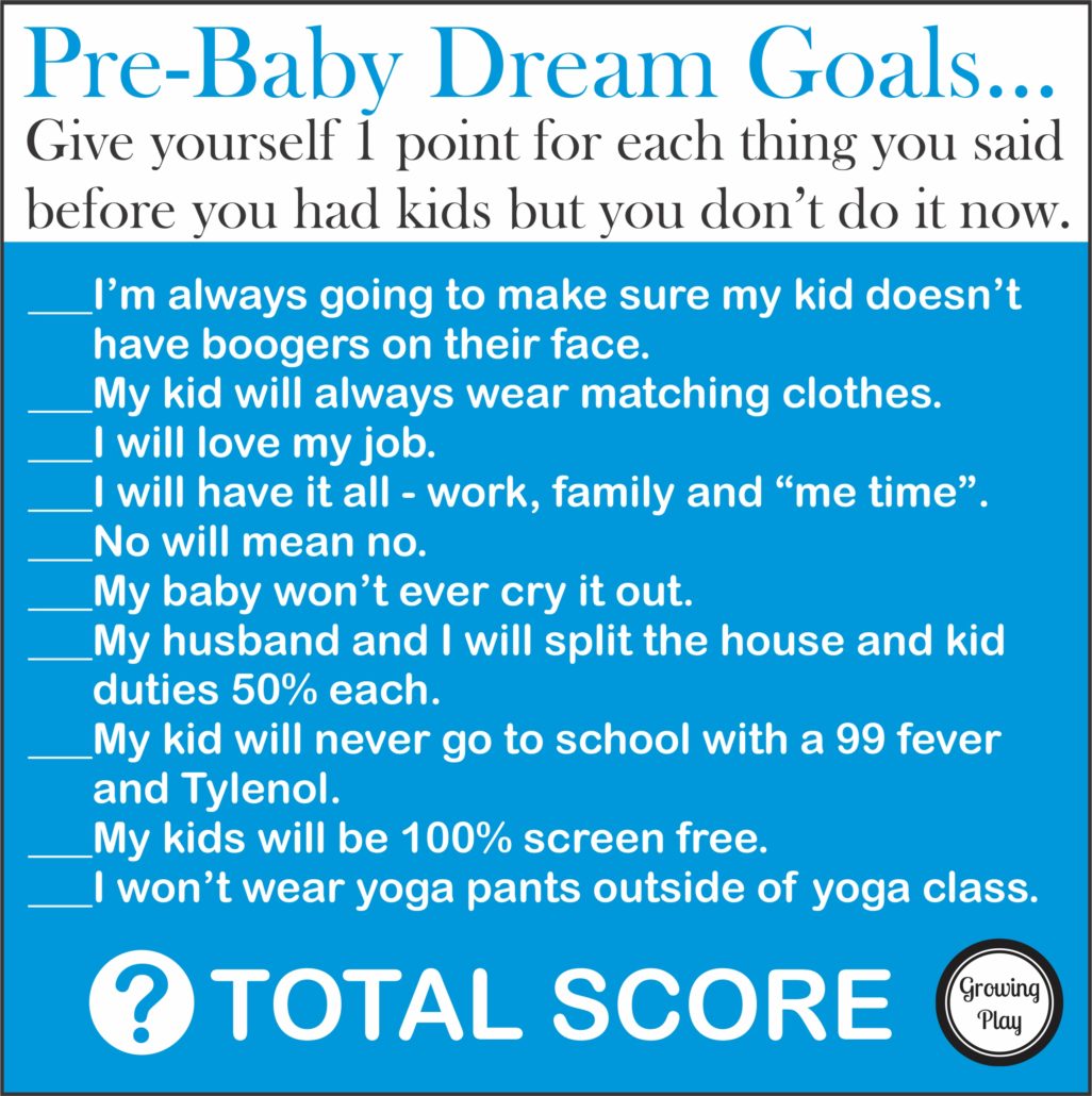 Pre-Baby Dream Goals - How Things Change