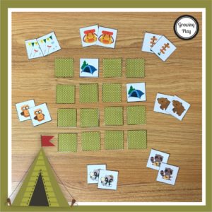 Camping Memory Game - Free Camping Game to Print and Play