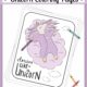 This super cute UNICORN Coloring Book (digital download) includes 12 adorable black and white unicorn pictures with phrases to color.  Plus, one BONUS birthday coloring page.  You can even edit the name to include your child's name right on the Unicorn birthday coloring page.