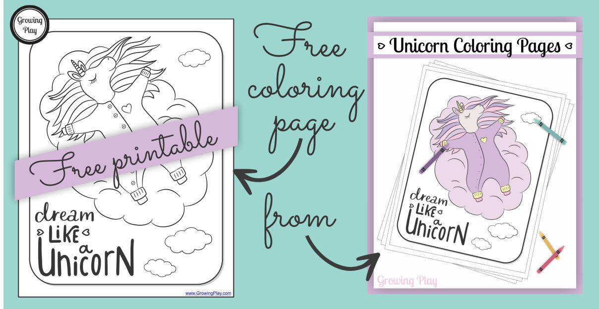 Do you love unicorns?  Check out this Dream like a unicorn coloring page freebie from the brand NEW Unicorn Coloring Book.  This coloring page is perfect for unicorn lovers who want to be creative and colorful.