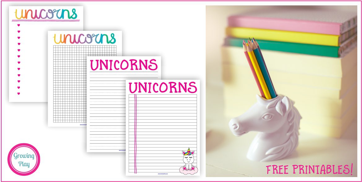 Fun Unicorn Writing Paper - Free Printables