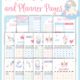 The Unicorn Calendar 2019 and Unicorn Planner Pages digital download includes 17 pages to organize your life in 2019 all with an adorable unicorn theme