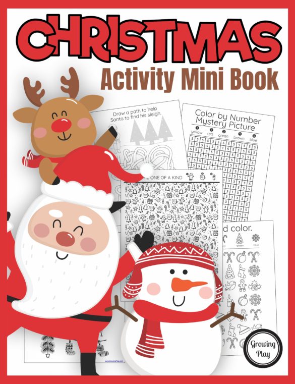 The Christmas Activity Book digital download includes super FUN puzzles, coloring pages, and mazes to entertain the kids this holiday season.  No prep needed - just print and play!