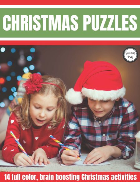 The Christmas Puzzles Packet includes full color, brain boosting, FUN Christmas activities to complete.  Look and find challenges, mazes, puzzles and more all for when the kids need some extra entertainment this holiday season.