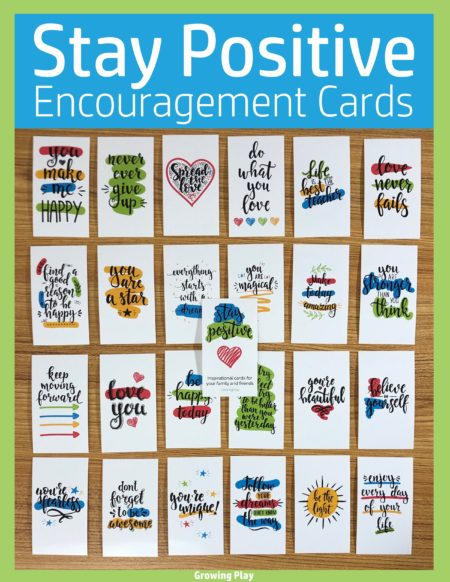 Are you looking to brighten someone's day at home, work or school?  These Stay Positive Encouragement Cards include 25 simple but important messages to share with your friends, co-workers and family members.