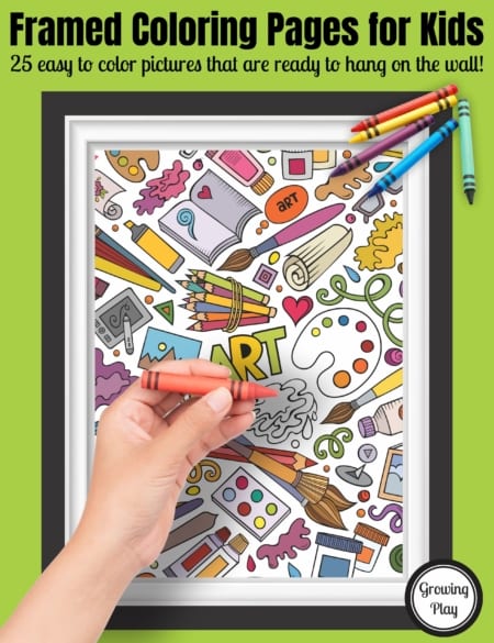 The amazing collection of Framed Coloring Pages for Kids includes 25 easy to color prints of all different themes. Print and color!