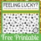 Are you feeling lucky? How quickly can you find and color the two hidden four leaf clovers in this find the hidden shamrock worksheet? You can download it for free