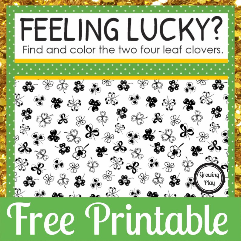 How quickly can you find and color the two hidden four leaf clovers in this find the hidden shamrock worksheet?  You can download it for free