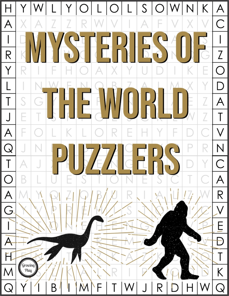 Mysteries of the World Word Search Puzzlers Packet