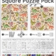 The Visual Spatial Puzzles – Square Puzzles Pack includes 11 puzzles to challenge the ability to visually perceive two or more objects in relation to each other. 