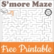 This morning I made this cute but challenging Camping Maze printable and it is free!