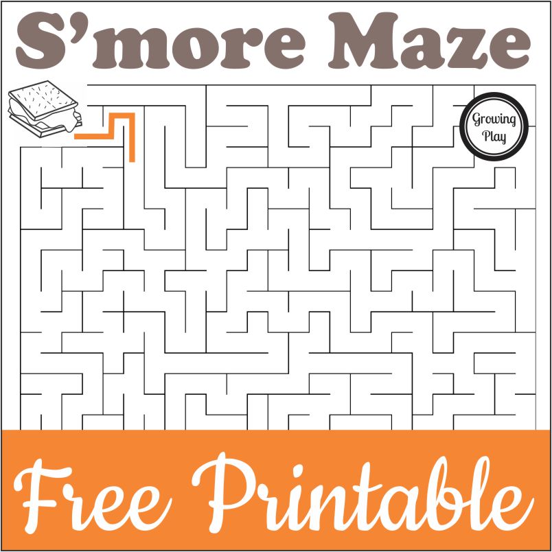 This morning I made this cute but challenging Camping Maze printable and it is free!