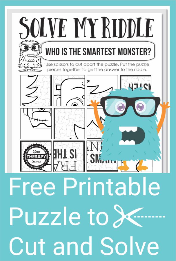 Do you like riddles or brain teasers? This fun and creative monster riddle puzzle can be download at the bottom of the post for free!