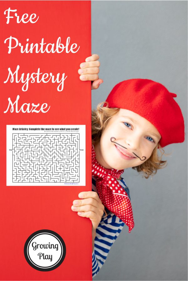 You may be wondering what the heck mystery maze artistry is? What you've never heard of it? Probably because I just made the phrase up. LOL. This FREE printable maze helps you to create a drawing when you solve the maze. So I named this maze artistry.  What do you think?  Sounds cool and creative right?