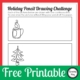 Looking for a fun Christmas drawing challenge? This free printable is ready to go to see if you can complete these drawings without lifting your pencil off the paper.