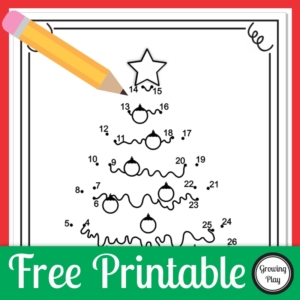 Here is a FREE Christmas Tree Dot to Dot PDF for your students to complete and color.