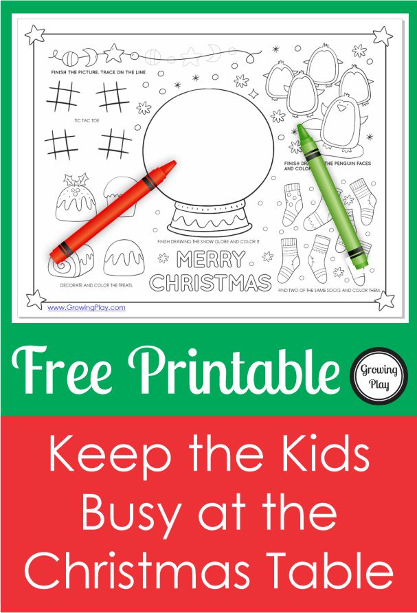 The FREE printable Christmas Puzzles are a one page black and white puzzle page can be downloaded for free at the bottom of the post.