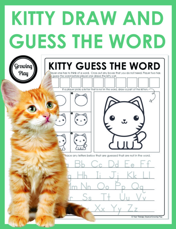 Want to learn how to draw a cute kitten and play a game all at one time? This Kitty Guess Draw and Guess the Word game does just that! 